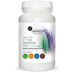 Cynk organiczny trio 15 mg Glukonian Cytrynian Pik
