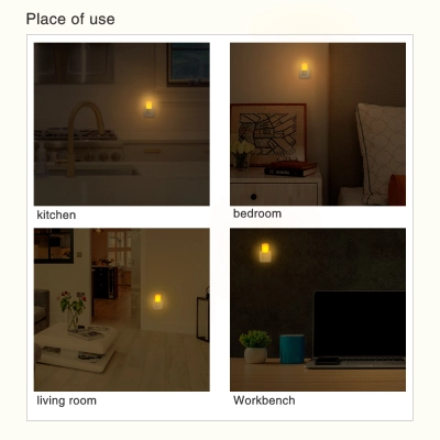 Lampka do gniazdka Light Świt Z sensorem zmierzchu 2 szt.