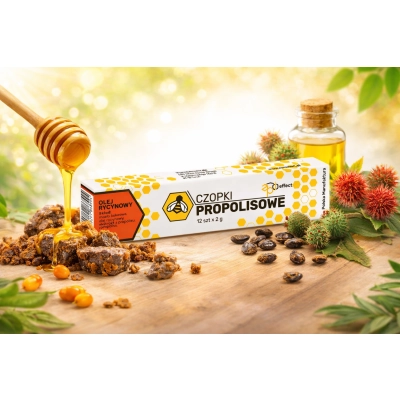 Czopki propolisowe z olejem rycynowym