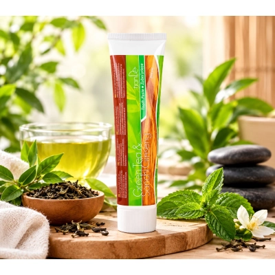 Pasta do zębów "Zielona herbata i żeń-szeń Sanchi", 120 g