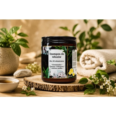 Szampon do włosów Moc 50 składników, krzemionka, rycyna, pokrzywa 250ml