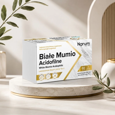 Białe Mumio Acidofilne 60 kapsułek.