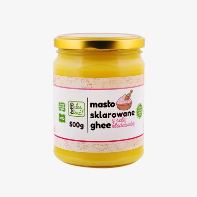 Masło sklarowane ghee z solą kłodawską 500 g