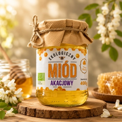 Miód Akacjowy 400g.