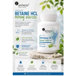 Betaine HCL Pepsine 100 kapsułek