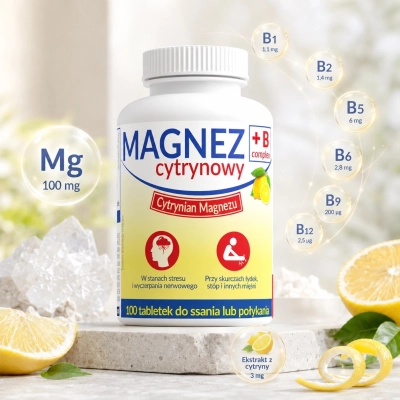 Magnez cytrynowy B complex