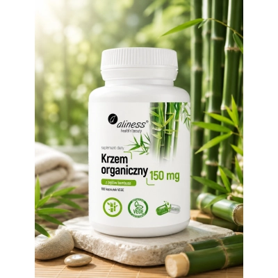 Krzem organiczny 150 mg z pędów bambusa 100 kapsułek.