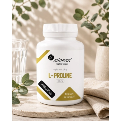 L-Proline (wyprzedaż) 500 mg x 100 kapsułek Vege