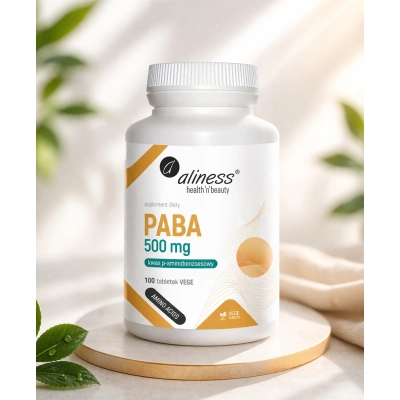 Paba (kwas p-aminobenzoesowy) 500 mg x 100 tabletek vege