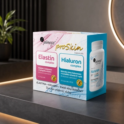Zestaw ProSkin Elastyna+Kolagen+Kwas Hialuronowy 2x60 kapsułek.