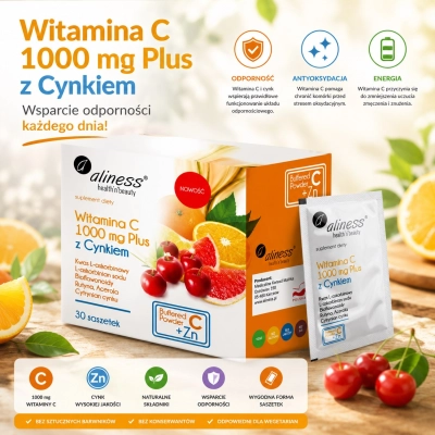 Witamina C 1000 mg z cynkiem 30 saszetek