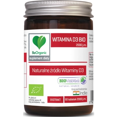 Witamina D3 BIO 2000 j.m. 60 tabl. BeOrganic