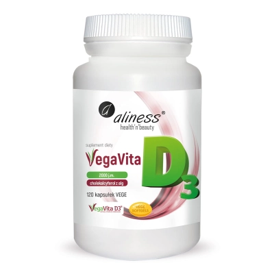 Naturalna witamina D3 z alg Vegan 2000 j.m.120 kapsułek
