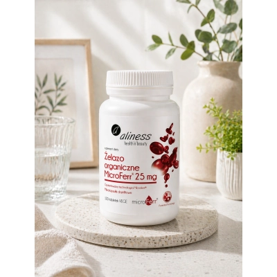 Żelazo organiczne MicroFerr 25 mg 100 tabletek
